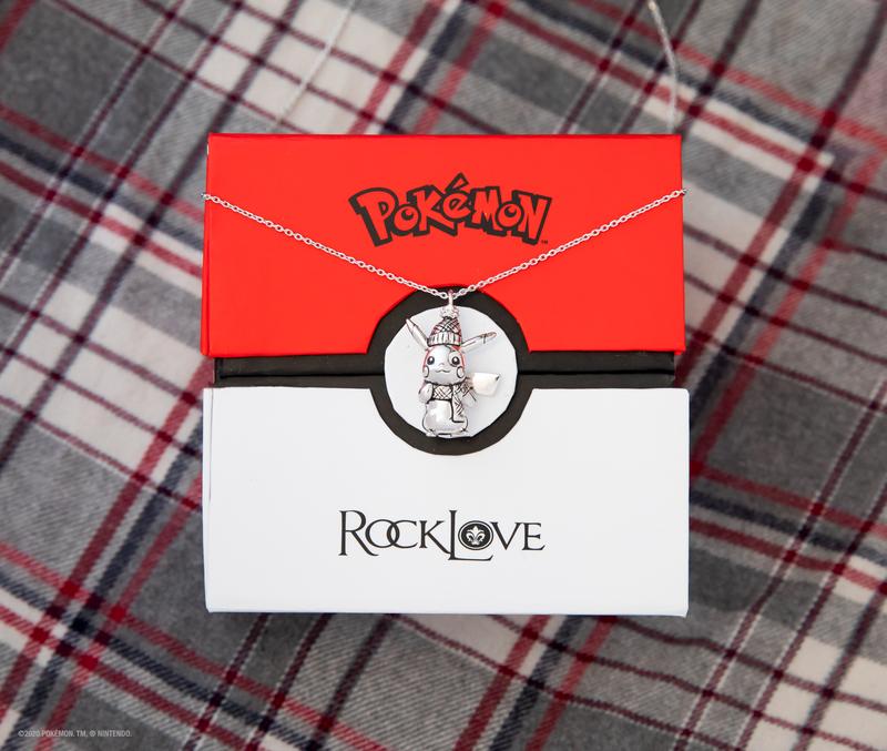 Christmas Gift for friends Pokemon RockLove Winter Pikachu Necklace